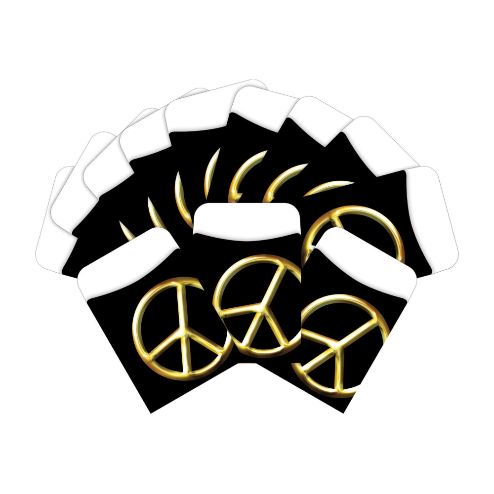 Barker Creek Peel & Stick Library Pockets, 3in x 5in, Peace, Pack Of 60 Pockets MPN:BC3833