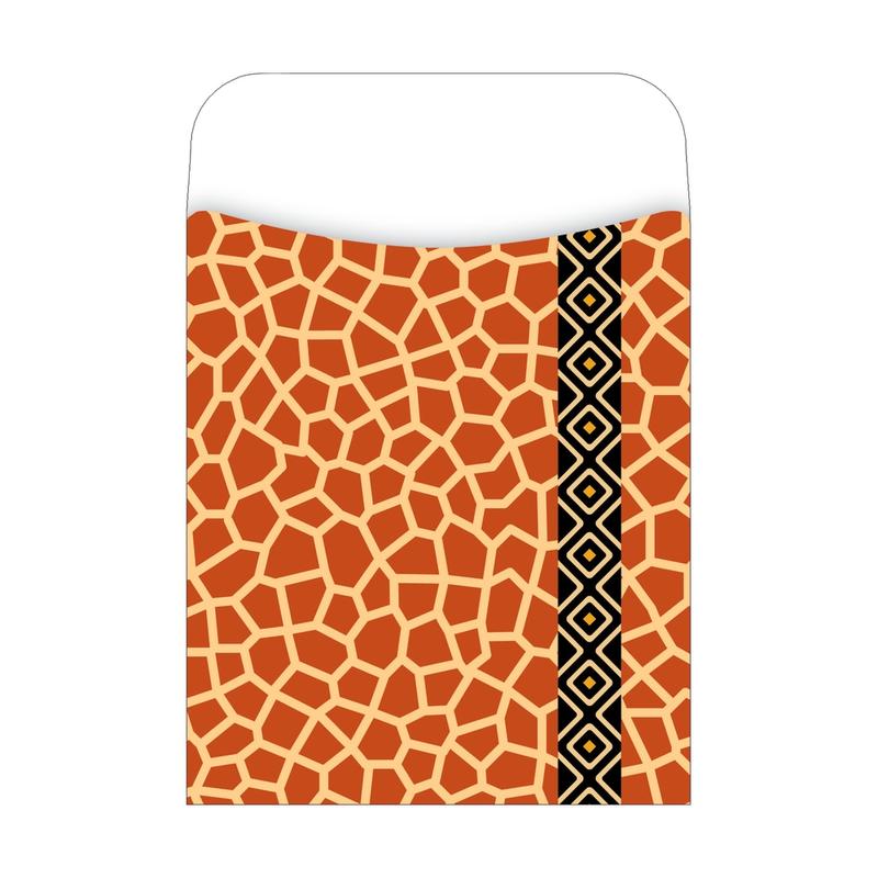 Barker Creek Library Pockets, 3 1/2in x 5 1/8in, Giraffe, Pack Of 30 MPN:LL1219
