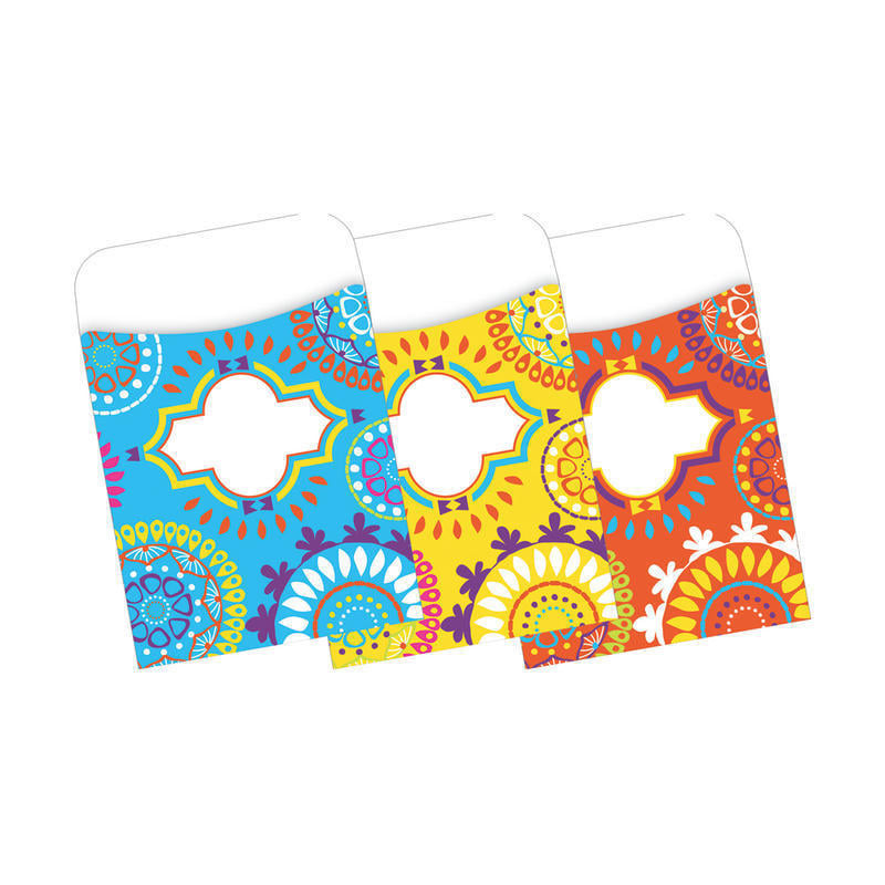 Barker Creek Peel & Stick Library Pockets, 3 1/2in x 5 1/8in, Moroccan, Pack Of 30 MPN:LL1238