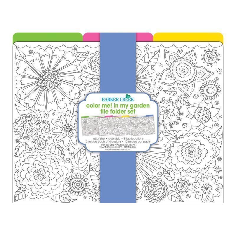 Barker Creek File Folders, Letter Size, Color Me! In My Garden, Pack Of 12 MPN:BC1343