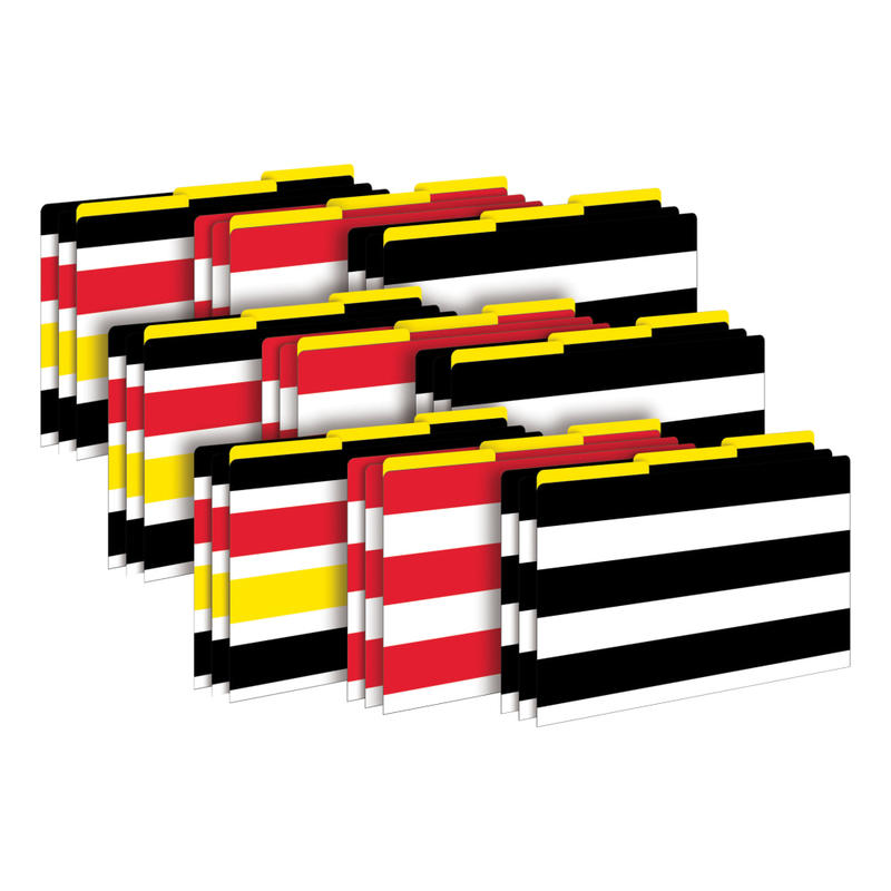 Barker Creek Tab File Folders, Legal Size, Wide Stripes, Pack Of 27 Folders MPN:BC3902