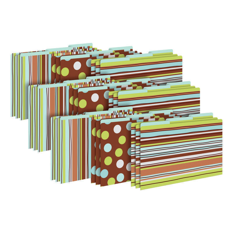 Barker Creek Tab File Folders, Legal Size, Ribbon By The Yard, Pack Of 27 Folders MPN:BC3904