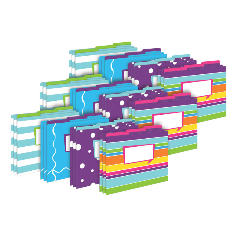 Barker Creek Tab File Folders, Letter Size, Happy, Pack Of 36 Folders MPN:BC3932