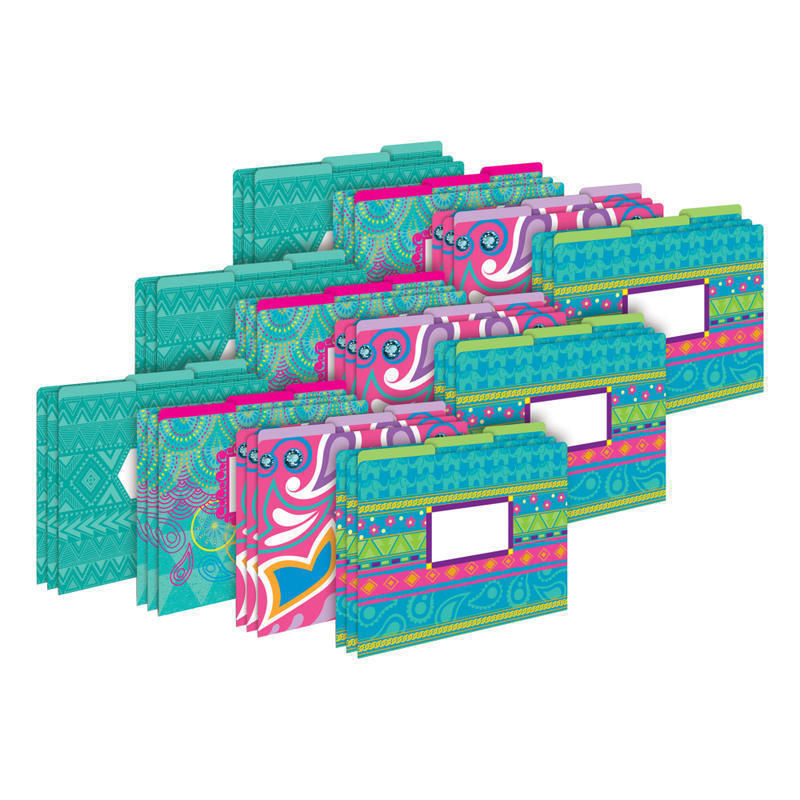 Barker Creek Tab File Folders, Letter Size, Bohemian, Pack Of 36 Folders MPN:BC3935