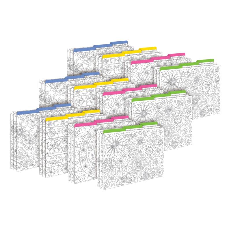 Barker Creek Tab File Folders, Letter Size, Color Me! In My Garden, Pack Of 36 Folders MPN:BC3938