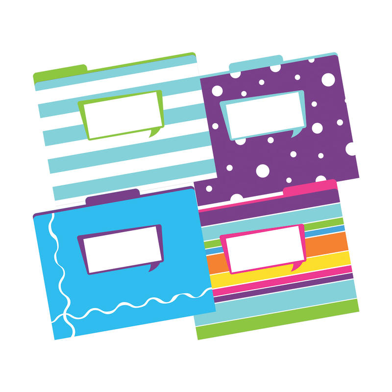 Barker Creek Tab File Folders, 8 1/2in x 11in, Letter Size, Happy, Pack Of 12 MPN:LL1334