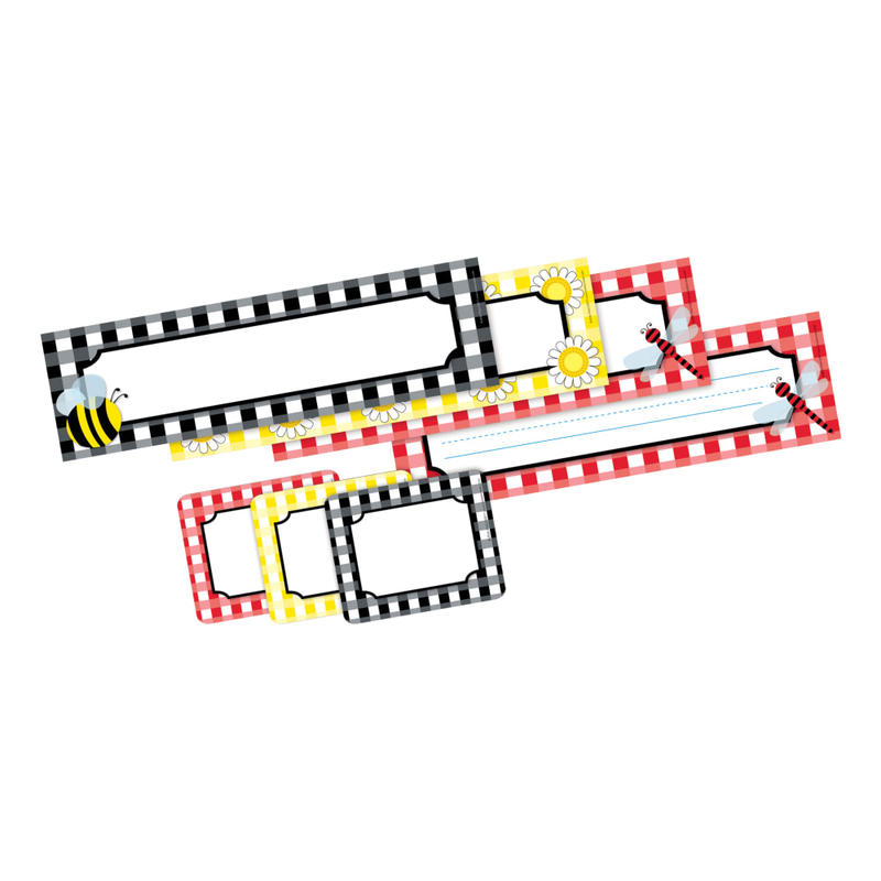 Barker Creek Name Tag & Name Plate Set, Buffalo Plaid MPN:BC3990