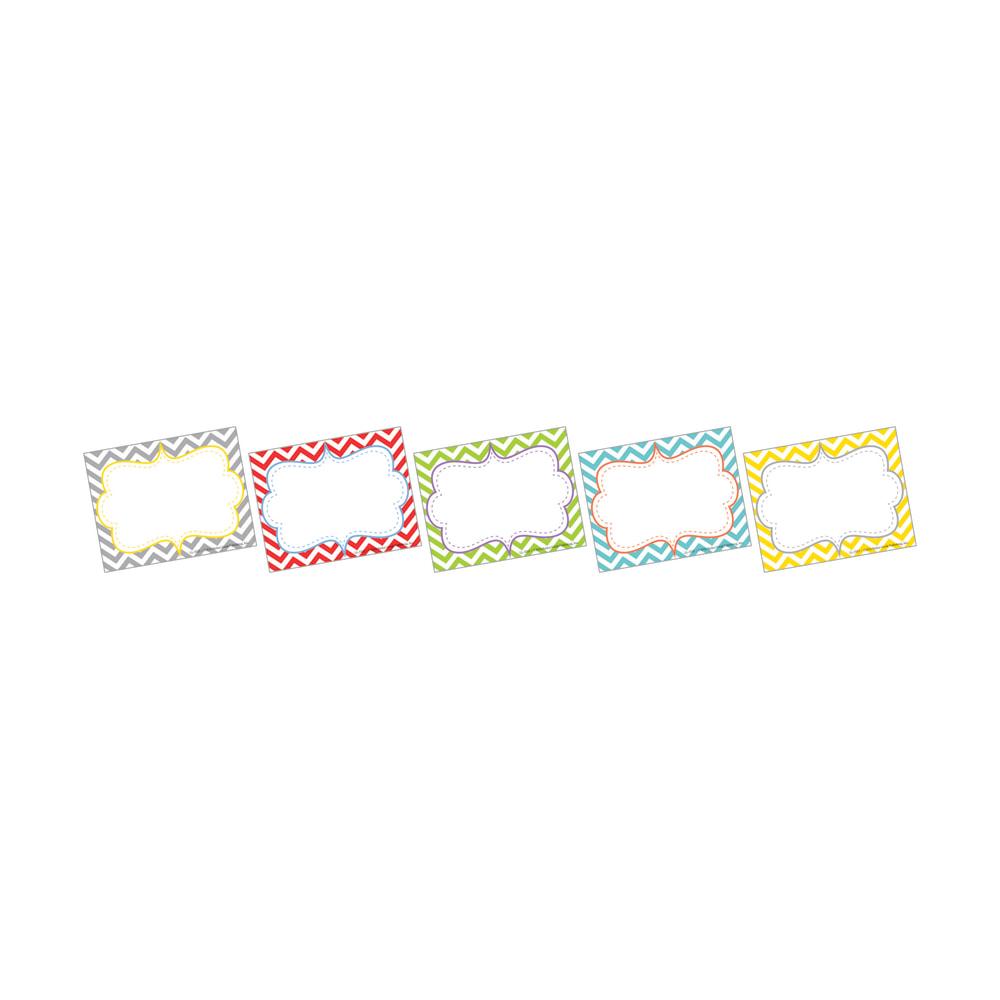 Barker Creek Self-Adhesive Name Badge Labels, 3 1/2in x 2 3/4in, Chevron Beautiful, Pack Of 45 MPN:LL1523