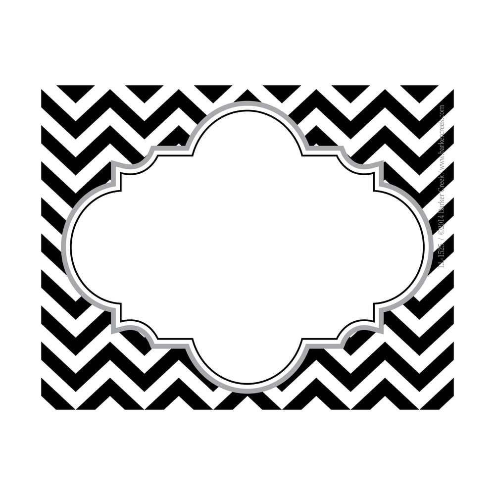 Barker Creek Self-Adhesive Name Badge Labels, 3 1/2in x 2 3/4in, Black Tie, Pack Of 45 MPN:LL1525