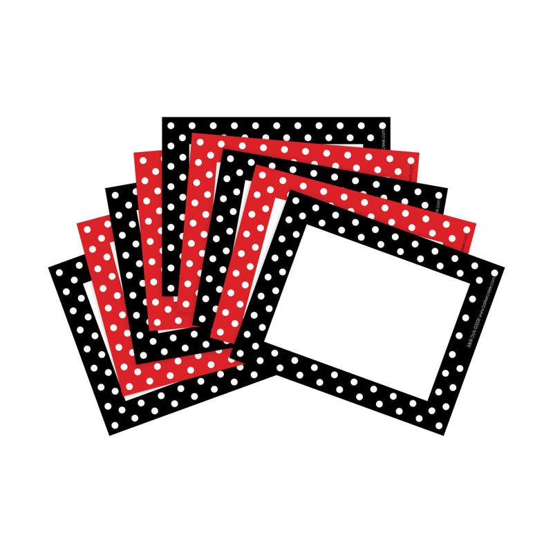Barker Creek Dots Name Badges/Self-Adhesive Labels, 3 1/2in x 2 3/4in, Multicolor, Pack Of 90 MPN:LL1527