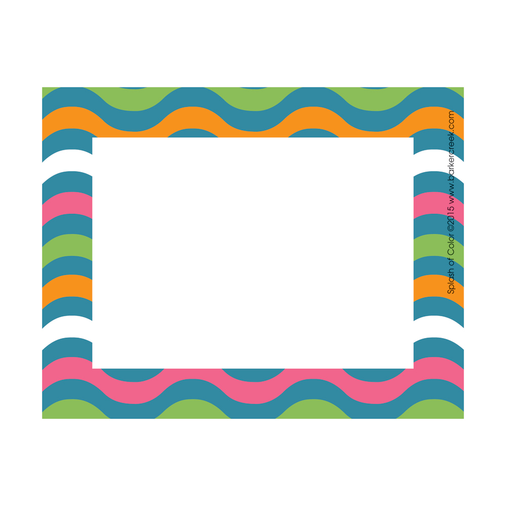 Barker Creek Self-Adhesive Name Badge Labels, 3 1/2in x 2 3/4in, Splash Of Color, Pack Of 45 MPN:LL1536