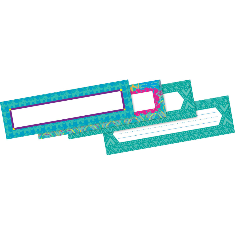 Barker Creek Double-Sided Desk Tags/Bulletin Board Signs, 3 1/2in x 12in, Bohemian, Pack Of 36 MPN:BC1438