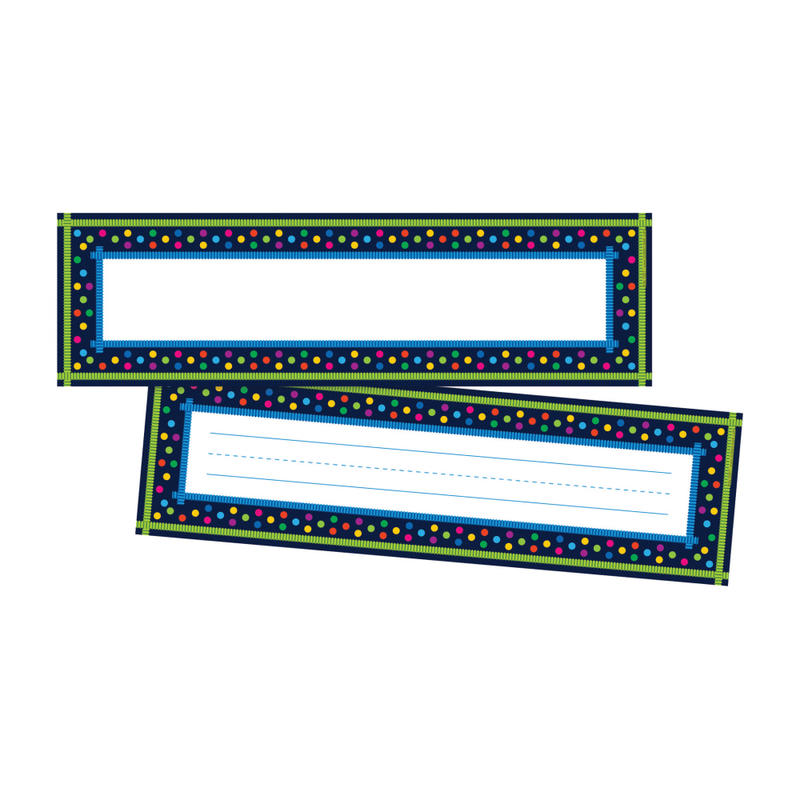 Barker Creek Double-Sided Name Plates, 12in x 3 1/2in, Italy, Pack Of 72 Name Plates MPN:BC3795