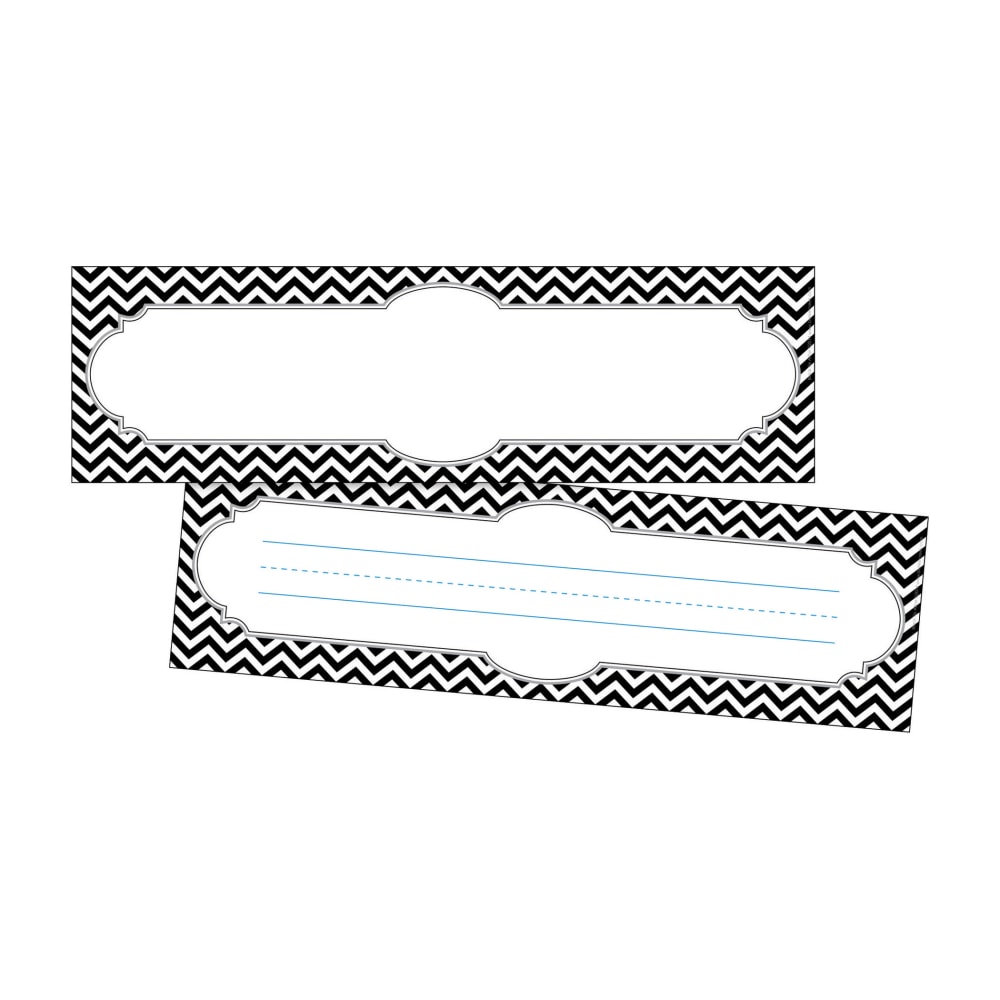 Barker Creek Double-Sided Name Plates, 12in x 3 1/2in, Chevron, Pack Of 72 Name Plates MPN:BC3802
