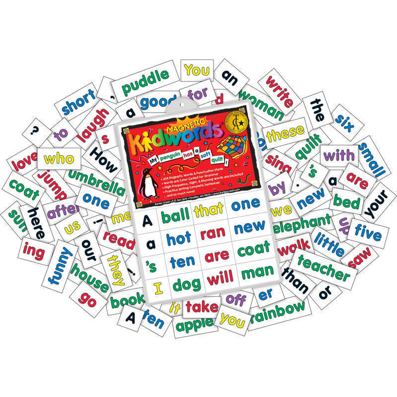 Barker Creek Magnets, Learning Magnets, High Frequency Words Set, Grades Pre-K+, Pack Of 208 MPN:LM2600