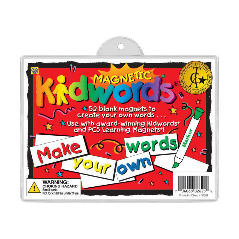 Barker Creek Magnets, Magnetic Kidwords, Make Your Own Words Set, Grades Pre-K+, Pack Of 56 MPN:LM2625