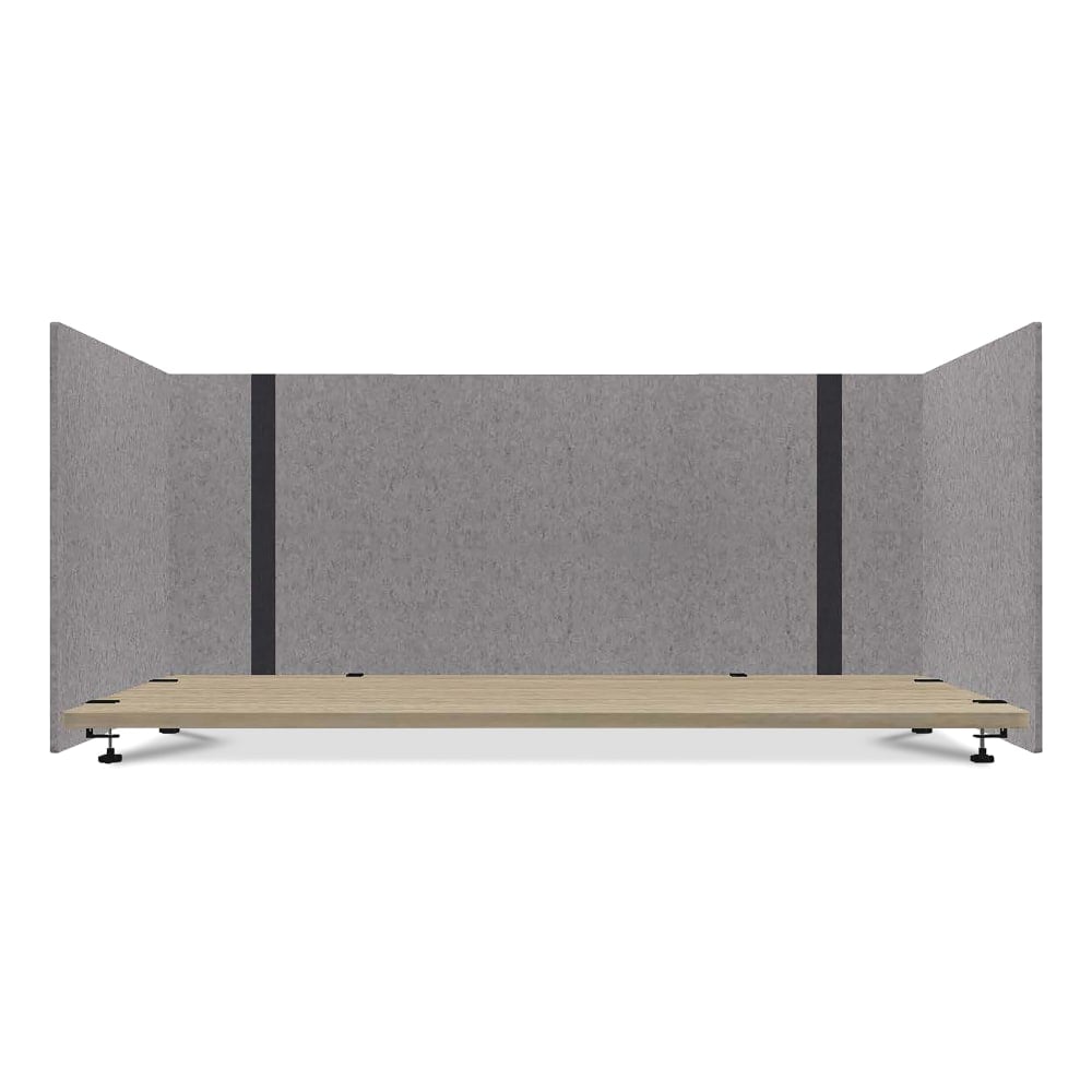 Lumeah Adjustable Desk Screen, 26-1/2inH x 48inW x 29inD, Gray MPN:LUAD48301G