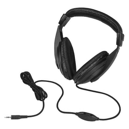 Headphones, Black, 6.5 ft. L MPN:AF12274
