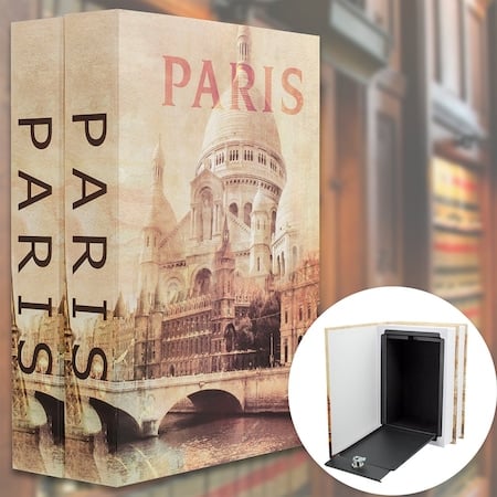 Paris Dual Book Stl Security Box w/Key MPN:CB13058
