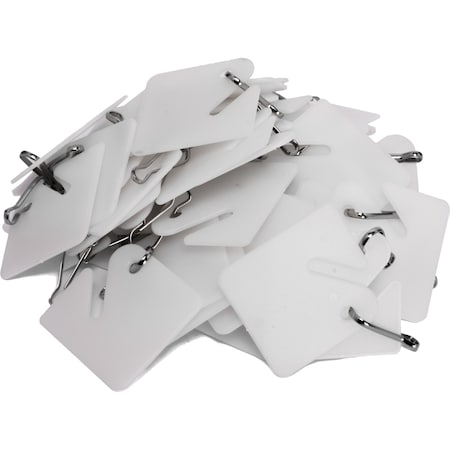 Key Tags For Key Cabinets, White, PK50, 50 PK MPN:AF13488