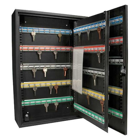 Key Cabinet, 200 Keys, Single Key, Steel MPN:AX11824