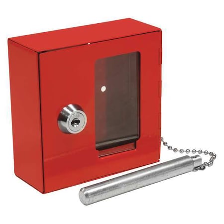 Key Box, Steel, Enamel, 3-3/4inHx1inW MPN:AX11838