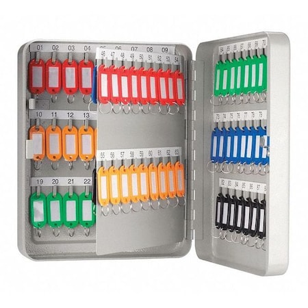Key Box, Gray, Steel, Hook Style, Matte MPN:CB13234
