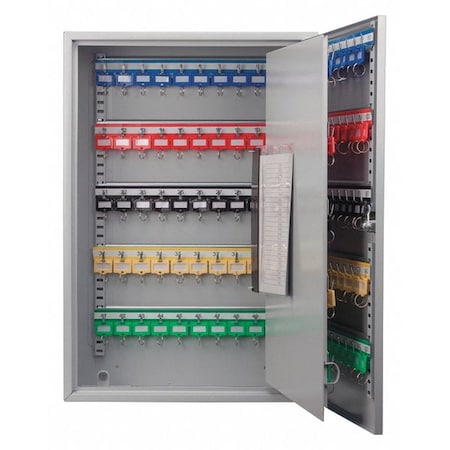 Key Box, Gray, Steel, Hook Style, Matte MPN:CB13236