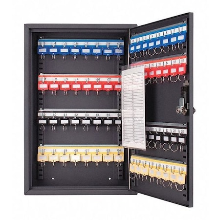 Key Cabinet, Steel, Black, 64 Key Capacity MPN:CB13264