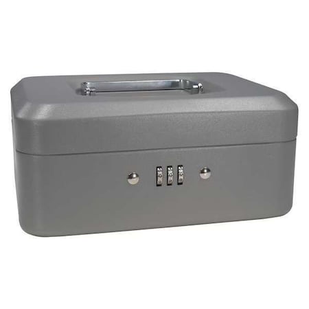 CashBox, Gray, Steel, 3-1/2inH, 6-1/4inW MPN:CB11784