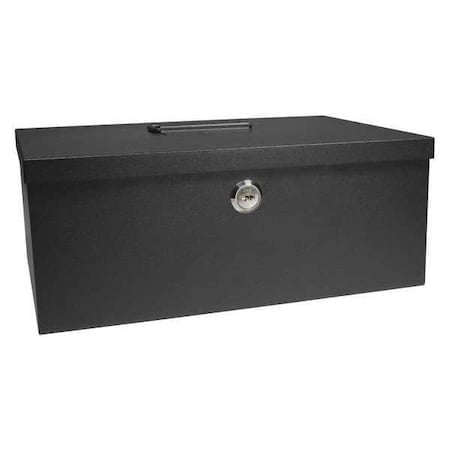 CashBox, Black, Steel, 3-3/8inH, 7-3/4inW MPN:CB11792