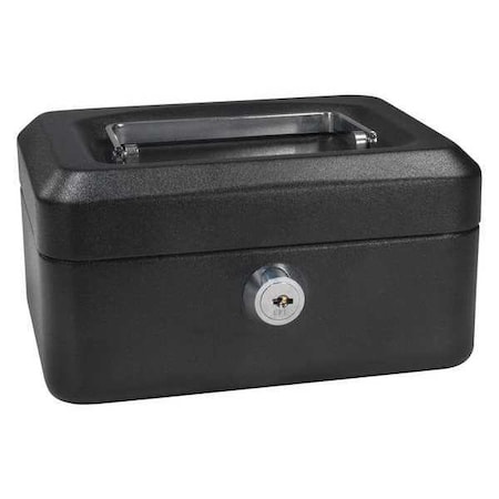CashBox, Black, Steel, 3-1/8inH, 6inW MPN:CB11828