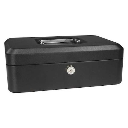 CashBox, Black, Steel, 3-1/2inH, 8inW MPN:CB11830