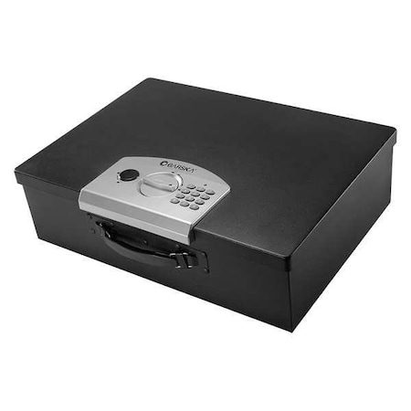 Security Safe, 0.5 cu ft, 16.5 lb, Digital Keypad, Locking Latch Lock No Rated MPN:AX11910