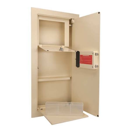 Wall Safe, 1.77 cu ft, 48 lb, Not Rated Fire Rating MPN:AX12408