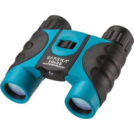 Waterproof Compact Binoculars, 10x25, Blue MPN:AB12726