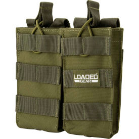 Barska BI13004 Loaded Gear CX-850 Double Mag Pouch Green BI13004