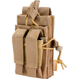 Barska BI13014 Loaded Gear CX-950 Dual Stacked Rifle/Handgun Mag Pouch Tan BI13014