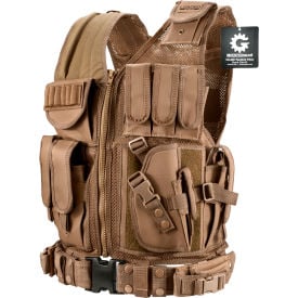 Barska Loaded Gear VX-200 Tactical Right Hand Vest BI12346 - Dark Earth BI12346