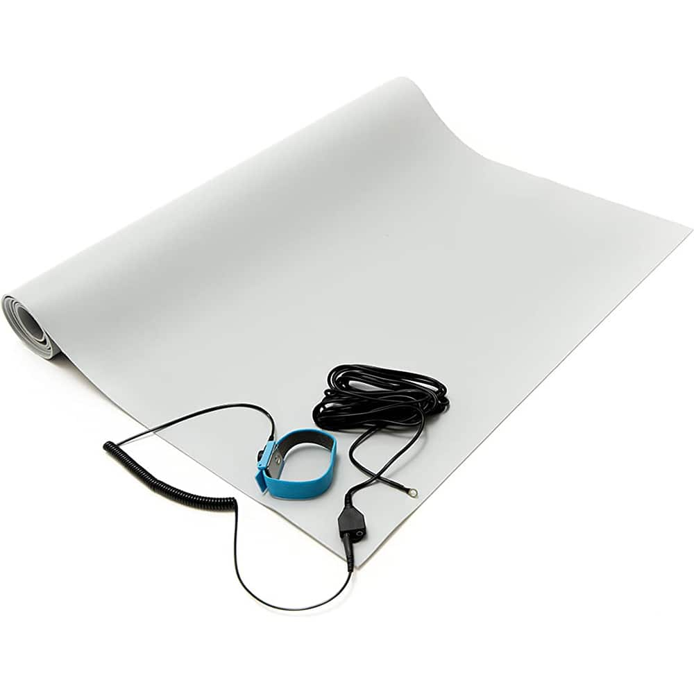 Anti-Static Table Mat: Vinyl, 3' OAL, 2.5' OAW, 0.094