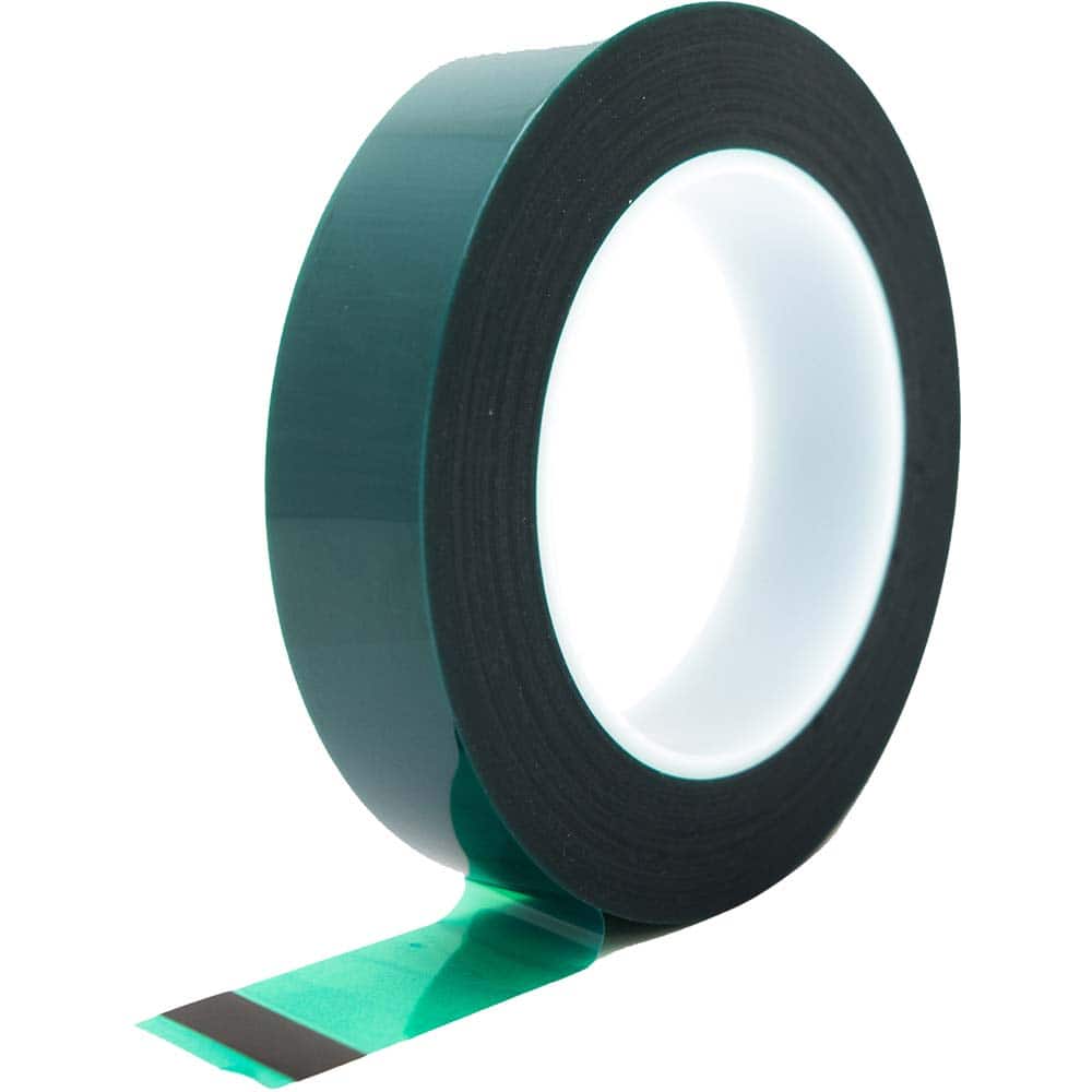 High Temperature Masking Tape: 25 mm Wide, 72 yd Long, 3.5 mil Thick, Green MPN:GPT-25MM