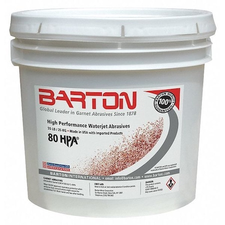 Blast Media, Garnet, 80 Grit, 55 lb. MPN:60806103