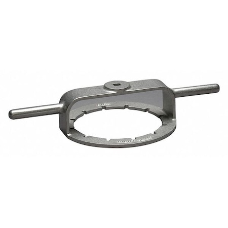 IBC & Industrial Tote Wrench for 6 in Fill Cap, 1/2 in Drive, Silver MPN:6IBC