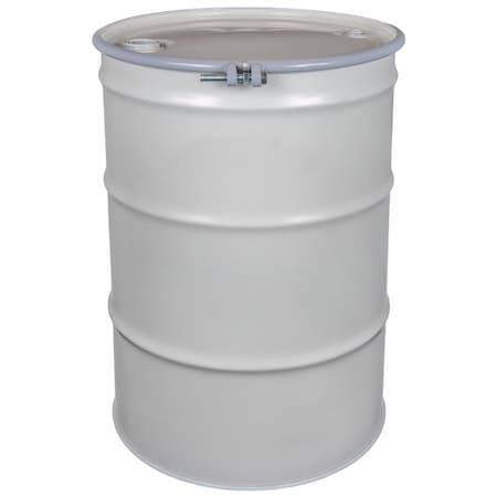 55 Gal Reconditioned Steel Open Head Drum MPN:OH55-3R-F-WHT-RECON