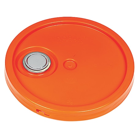Pail Lid, 12.25 in OD, Plastic, Orange MPN:ROP2100CVR-F-TT-OR