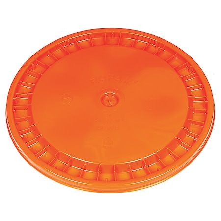 Pail Lid, 12.25 in OD, Plastic, Orange MPN:ROP2100CVR-SN-OR