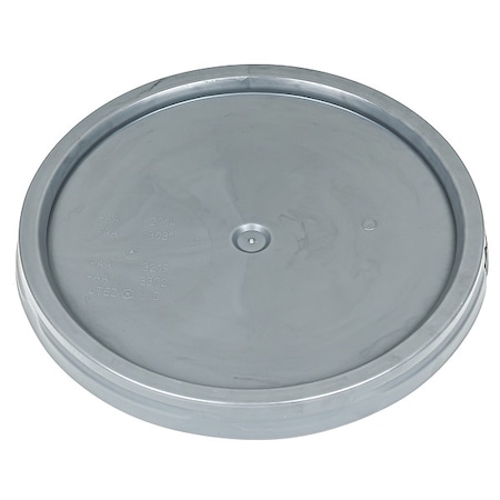 Pail Lid, 12.25 in OD, Plastic, Gray MPN:ROP2100CVR-TT-GRAY