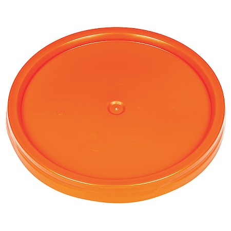 Pail Lid, 12.25 in OD, Plastic, Orange MPN:ROP2100CVR-TT-OR