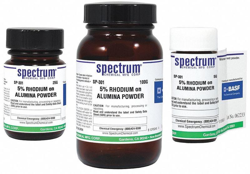 Rhodium on Alumina Bottle Lab Grade 2g MPN:SP-301