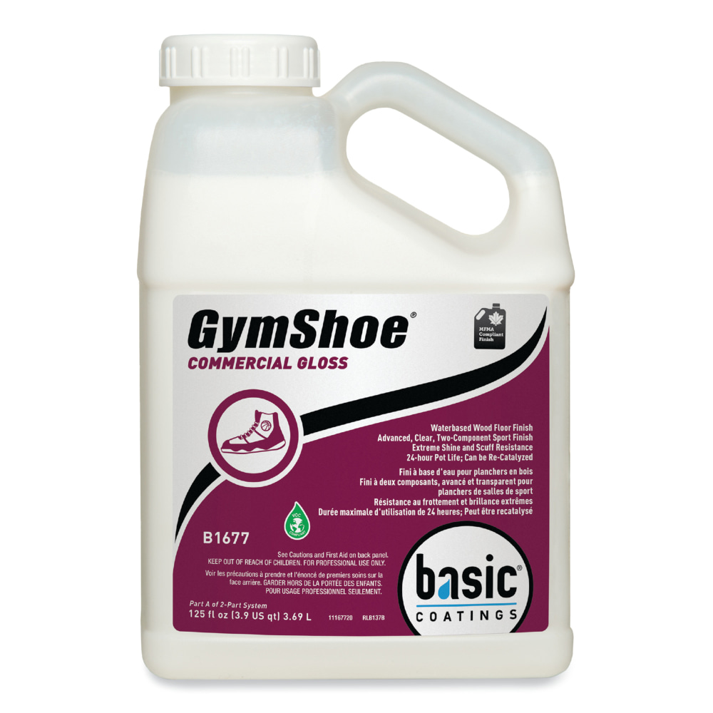 Betco GymShoe Gloss Sport Finish, Mild Scent, 1 Gallon, Carton Of 4 Bottles MPN:B16774312